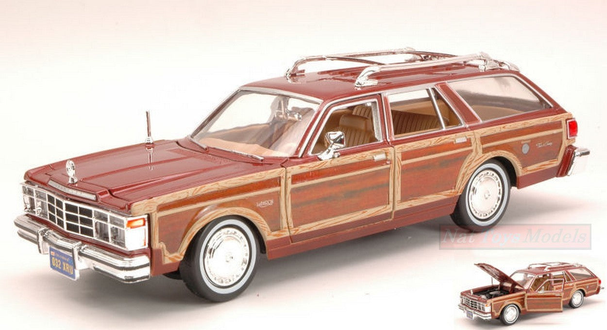 MODELLINO IN SCALA COMPATIBILE CON CHRYSLER LE BARON 1979 TOWN & COUNTRY BROWN 1:24 MOTORMAX MTM73331BN