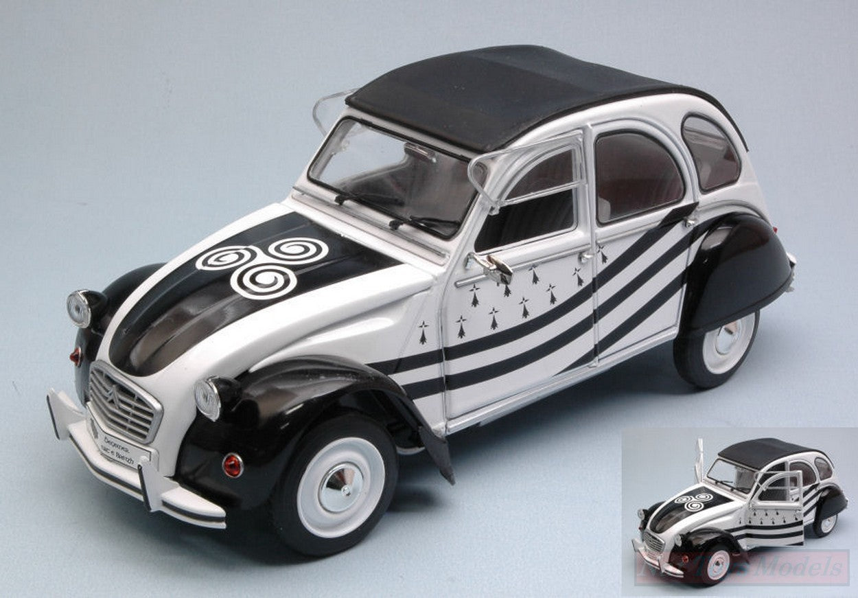 MODELLINO IN SCALA COMPATIBILE CON CITROEN 2 CV6 BZH 1978 1:18 SOLIDO SL1850018
