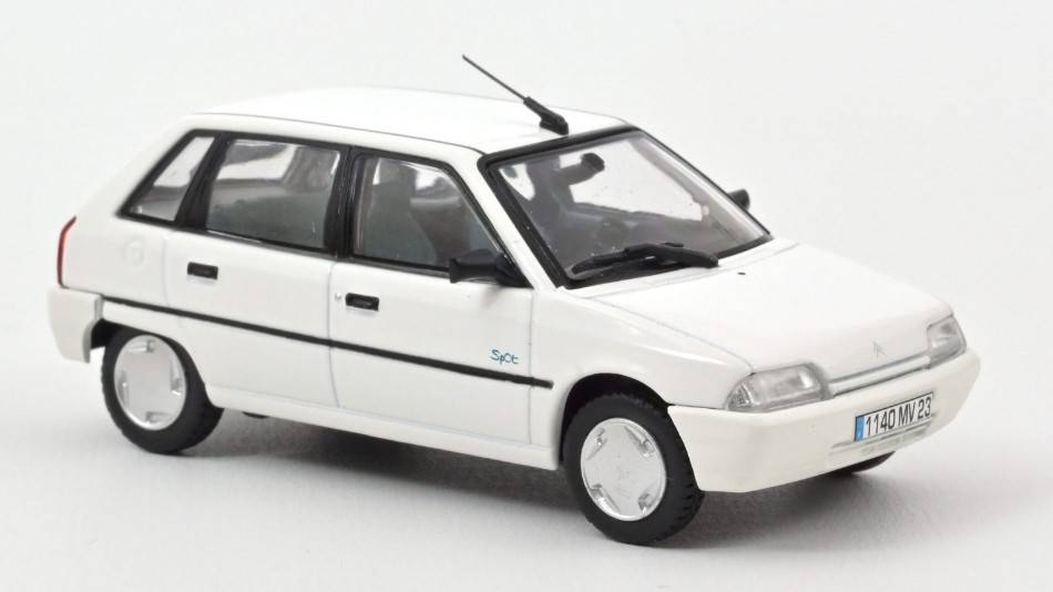 MODELLINO IN SCALA COMPATIBILE CON CITROEN AX SPOT 1995 WHITE 1:43 NOREV NV155162