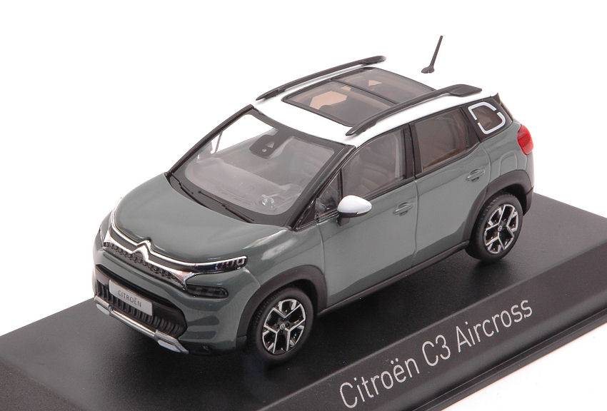 MODELLINO IN SCALA COMPATIBILE CON CITROEN C3 AIRCROSS 2021 KAKY GREY & WHITE ROOF 1:43 NOREV NV155335