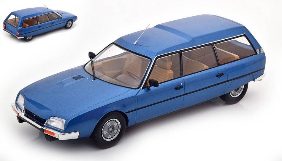MODELLINO IN SCALA COMPATIBILE CON CITROEN CX BREAK 1975 METALLIC BLUE 1:18 MODELCARGROUP MCG18292