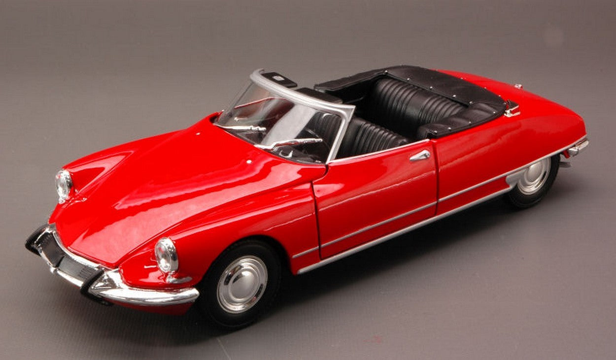 MODELLINO IN SCALA COMPATIBILE CON CITROEN DS 19 1956 CABRIO OPEN RED 1:24 WELLY WE2405