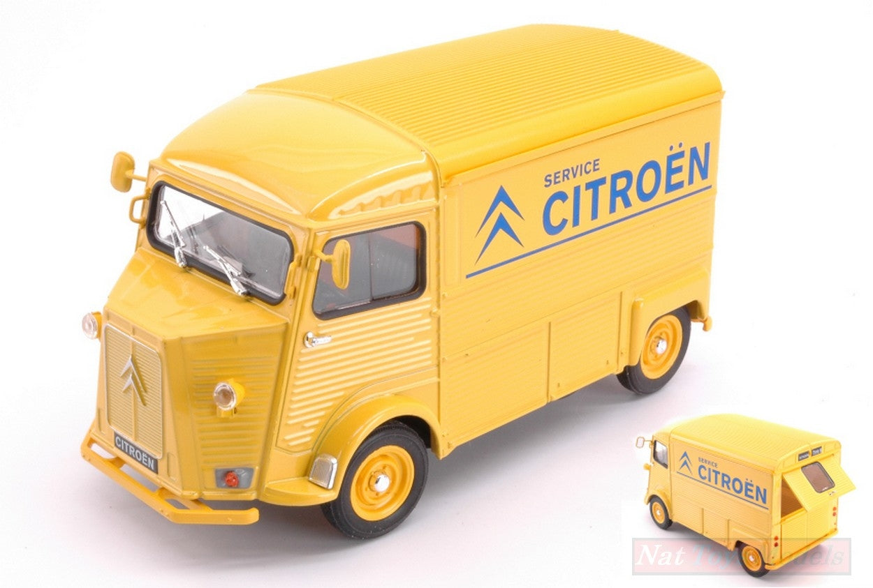 MODELLINO IN SCALA COMPATIBILE CON CITROEN HY TYPE 1962 CITROEN SERVICE YELLOW 1:24-27 WELLY WE24019TDCY