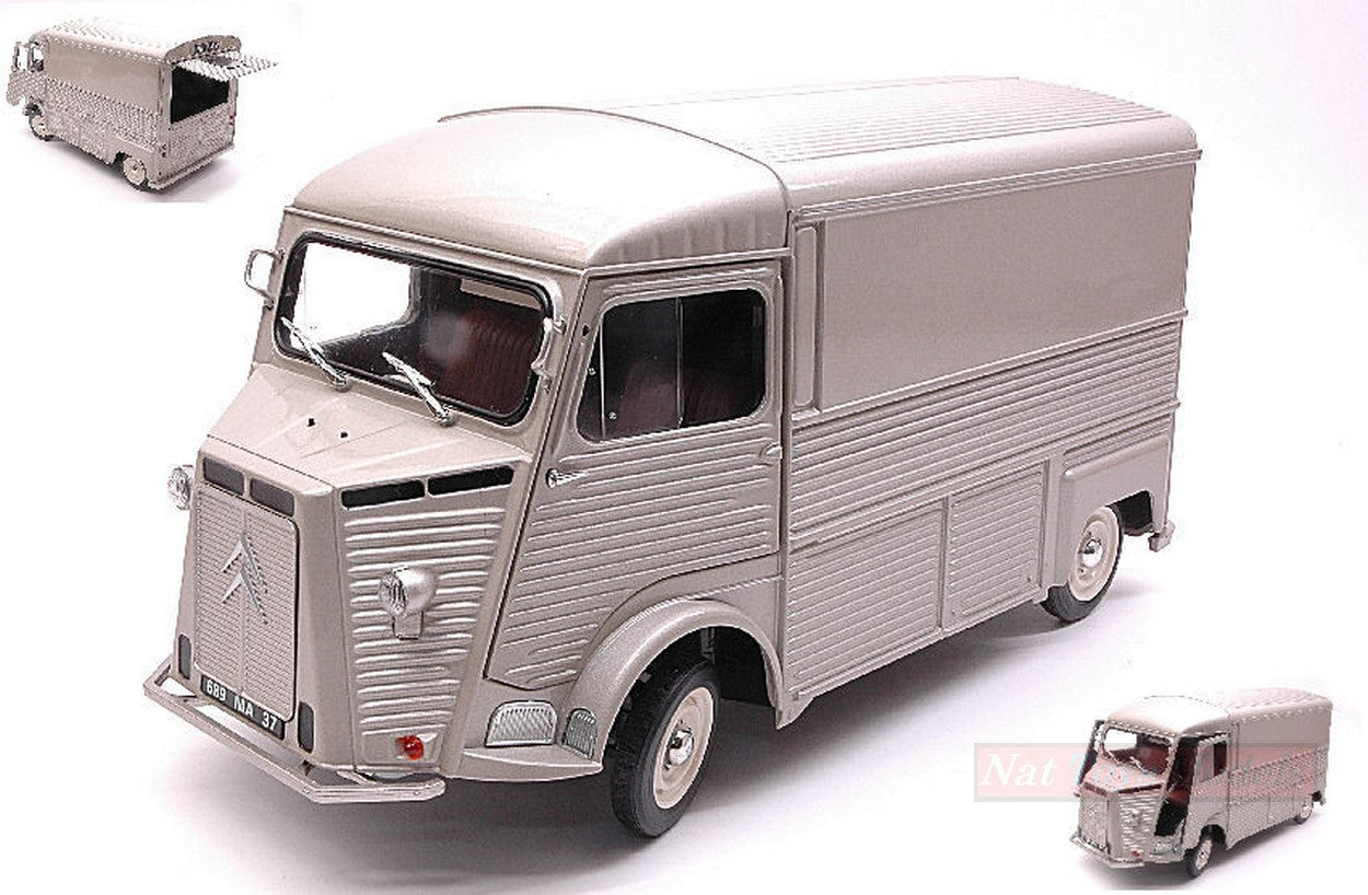 MODELLINO IN SCALA COMPATIBILE CON CITROEN TYPE HY 1969 GREY 1:18 SOLIDO SL1850020