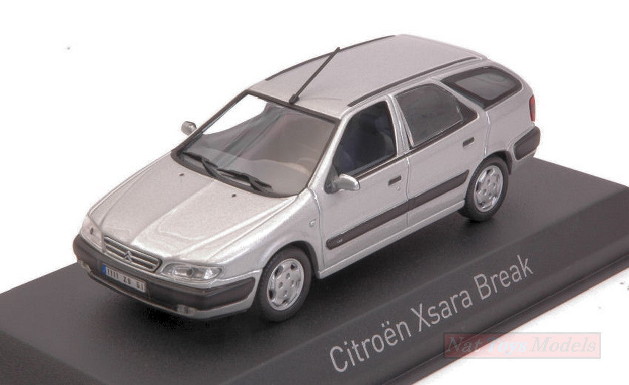 MODELLINO IN SCALA COMPATIBILE CON CITROEN XSARA BREAK 1998 QUARTZ GREY METALLIC 1:43 NOREV NV154306