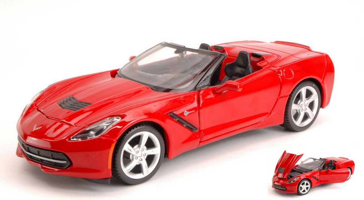 MODELLINO IN SCALA COMPATIBILE CON CORVETTE STINGRAY COUPE 2014 RED 1:24 MAISTO MI31501R