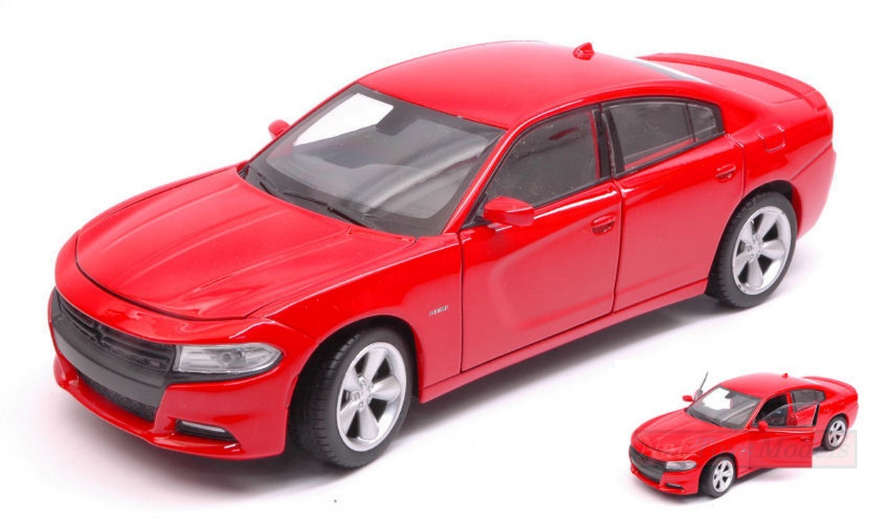 MODELLINO IN SCALA COMPATIBILE CON DODGE CHARGER R/T 2016 RED 1:24-27 WELLY WE24079R