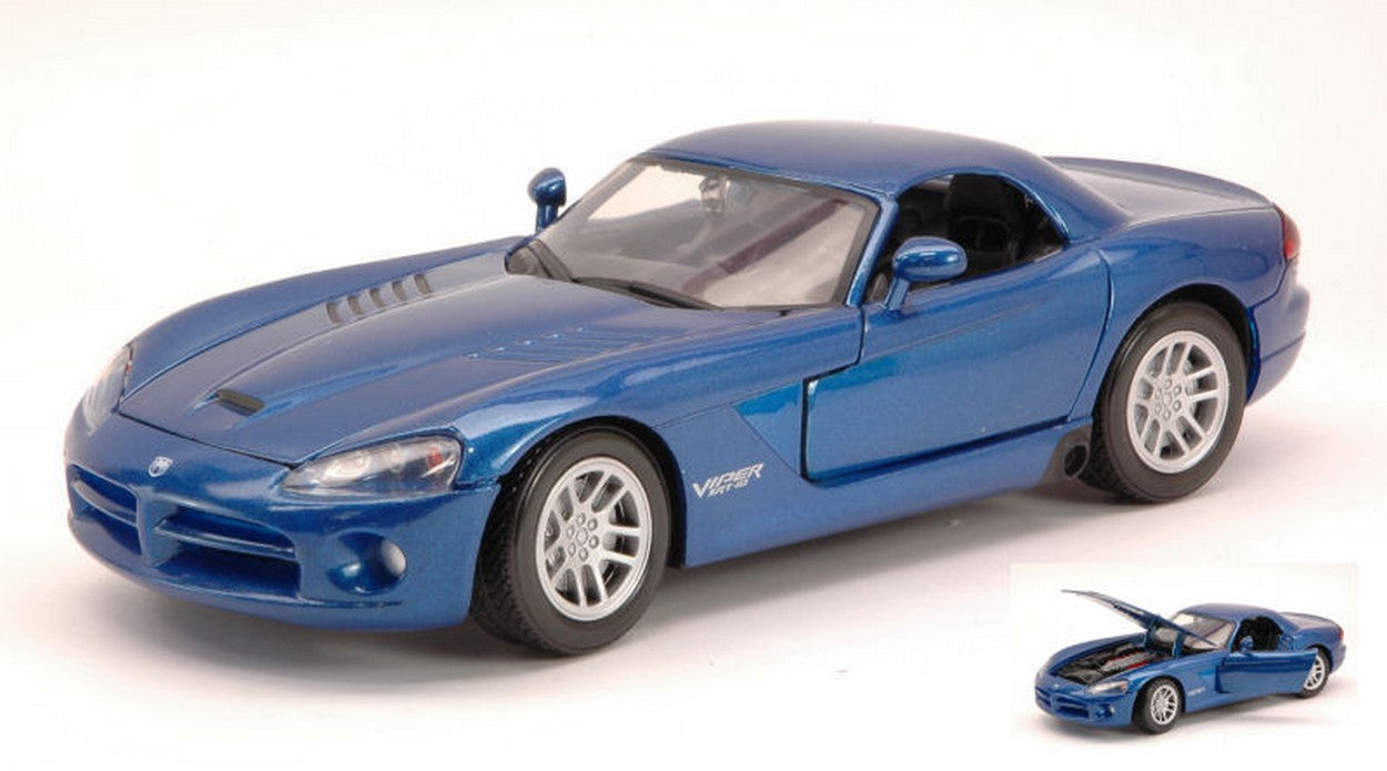 MODELLINO IN SCALA COMPATIBILE CON DODGE VIPER SRT-10 2003 BLUE MET.1:24 MOTORMAX MTM73290MB