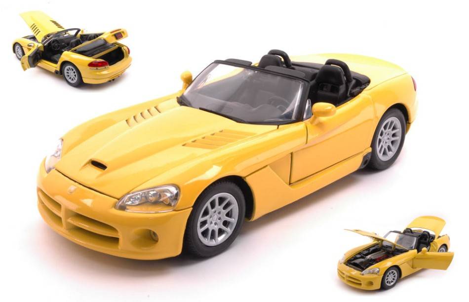 MODELLINO IN SCALA COMPATIBILE CON DODGE VIPER SRT-10 2003 YELLOW 1:18 MOTORMAX MTM73137Y
