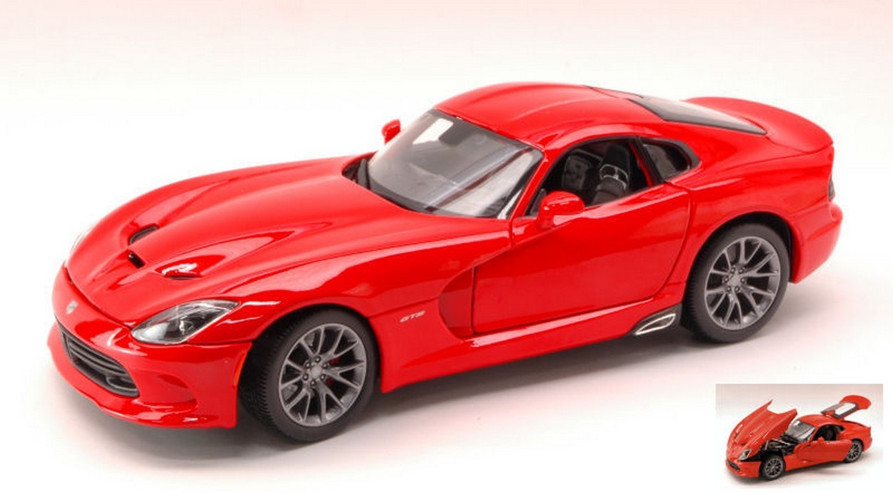 MODELLINO IN SCALA COMPATIBILE CON DODGE VIPER SRT GTS 2013 RED 1:18 MAISTO MI31128