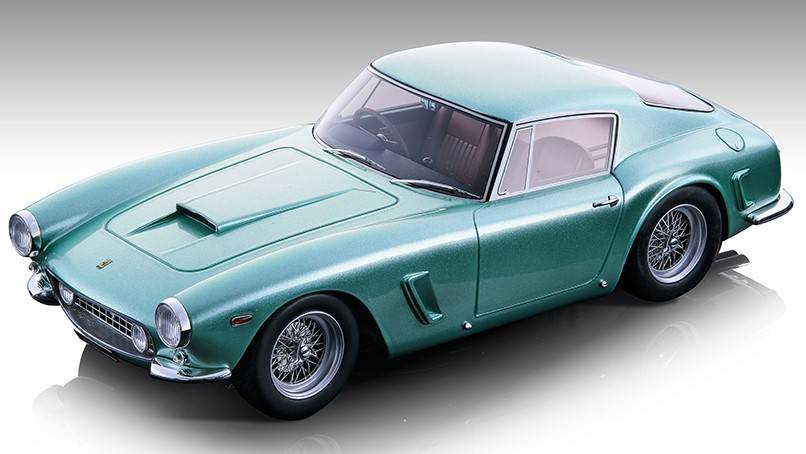 MODELLINO IN SCALA COMPATIBILE CON FERRARI 250 GT SWB STRADALE ENZO FERRARI PERSONAL CAR MET.GREEN 1:18 TECNOMODEL TMD18245C