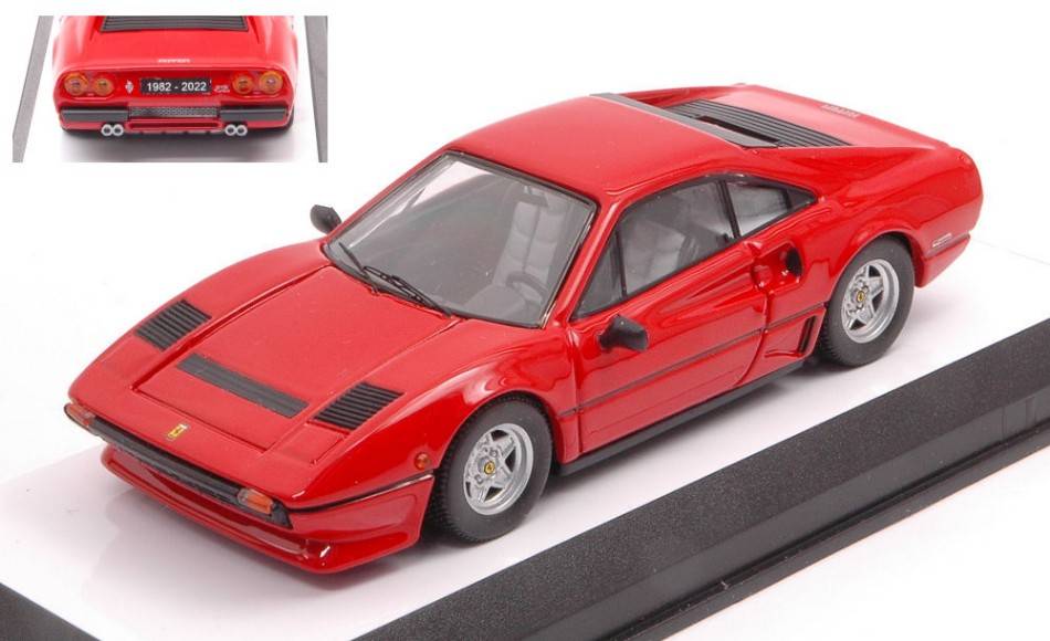 MODELLINO IN SCALA COMPATIBILE CON FERRARI 308 GTB TURBO MUSEO ENZO FERRARI MODENA 1982-2022 1:43 BEST MODEL BT9822