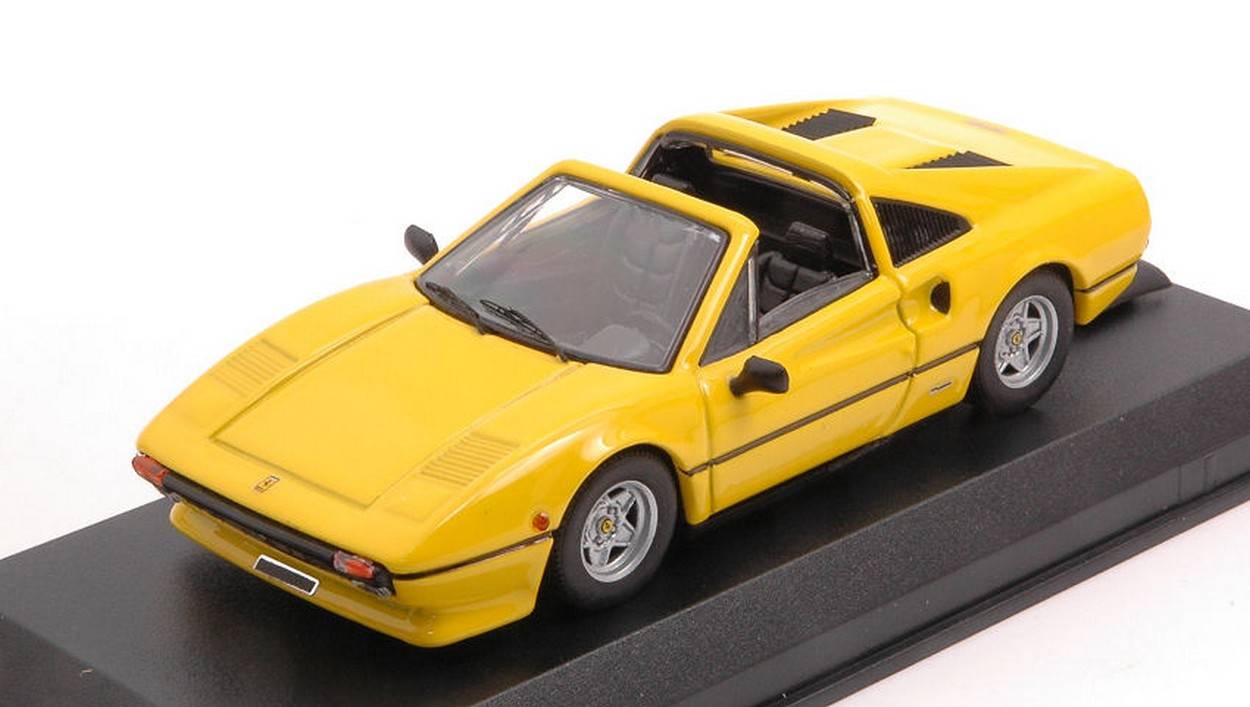 MODELLINO IN SCALA COMPATIBILE CON FERRARI 308 GTS 1978 YELLOW 1:43 BEST MODEL BT9236-2