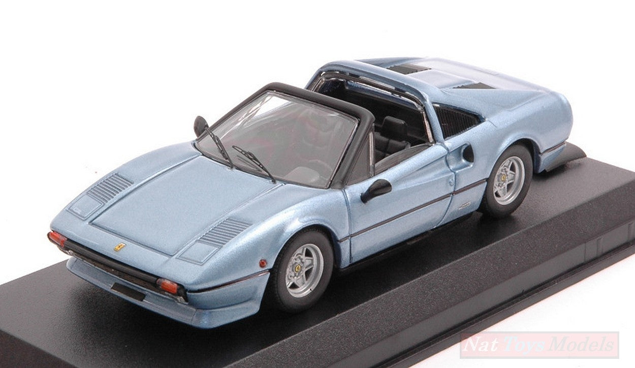 MODELLINO IN SCALA COMPATIBILE CON FERRARI 308 GTS BLUE METALLIC 1:43 BEST MODEL BT9777