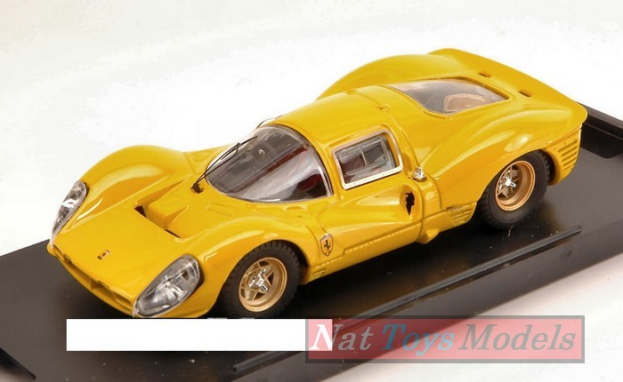MODELLINO IN SCALA COMPATIBILE CON FERRARI 412 P 1967 YELLOW 1:43 BANG BG7103
