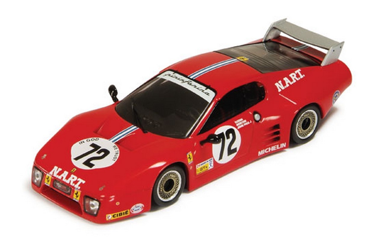 MODELLINO IN SCALA COMPATIBILE CON FERRARI 512 BB LM N.72 DNF LM 1982 B.DARNICHE-A.CUDINI-J.GREENWOOD 1:43 IXO MODEL FER016