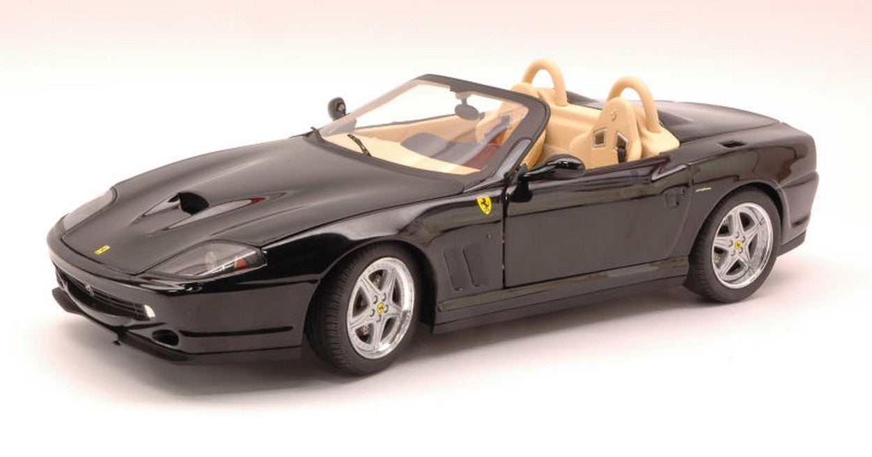 MODELLINO IN SCALA COMPATIBILE CON FERRARI 550 BARCHETTA PININFARINA 2000 BLACK 1:18 HOT WHEELS HWN2055