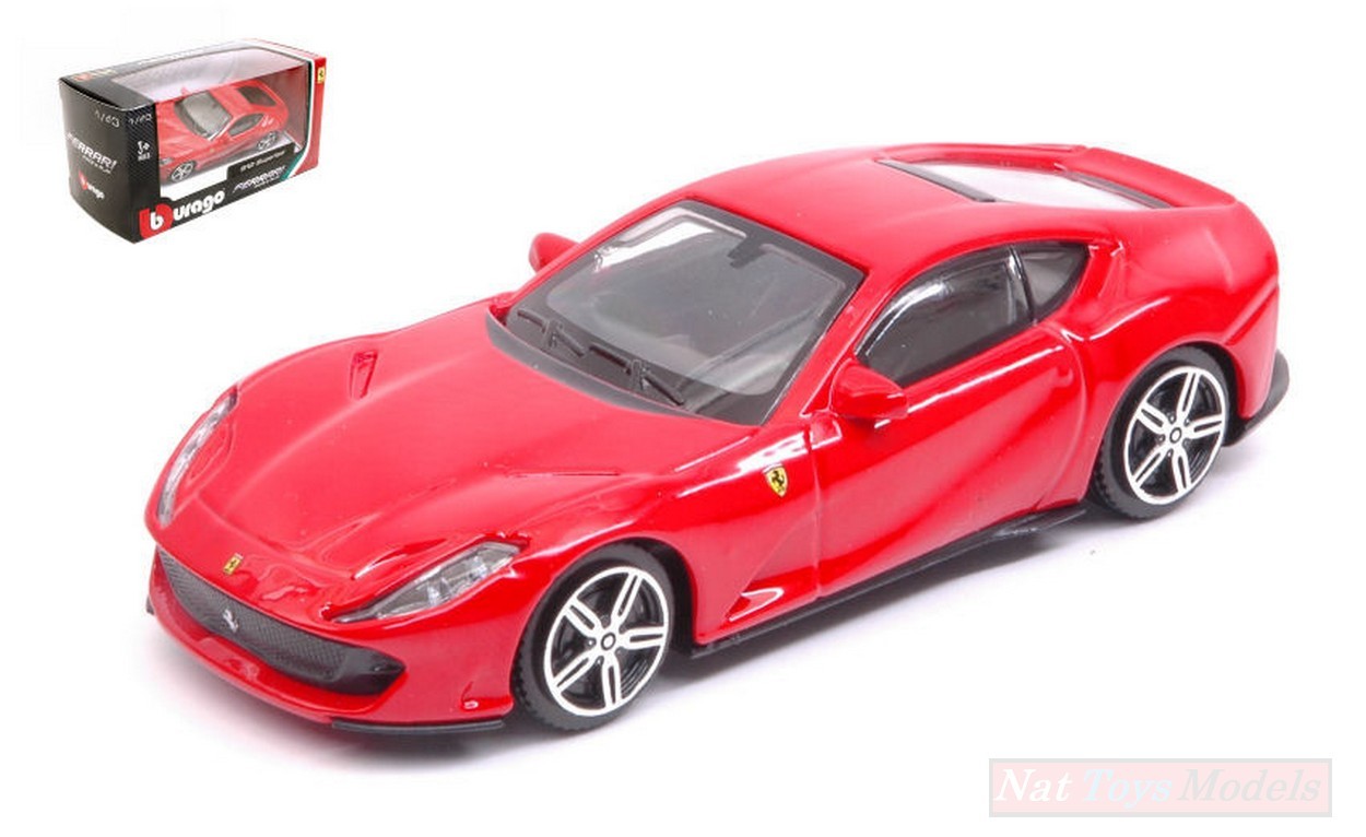 MODELLINO IN SCALA COMPATIBILE CON FERRARI 812 SUPERFAST 2017 RED 1:43 BURAGO BU36032R