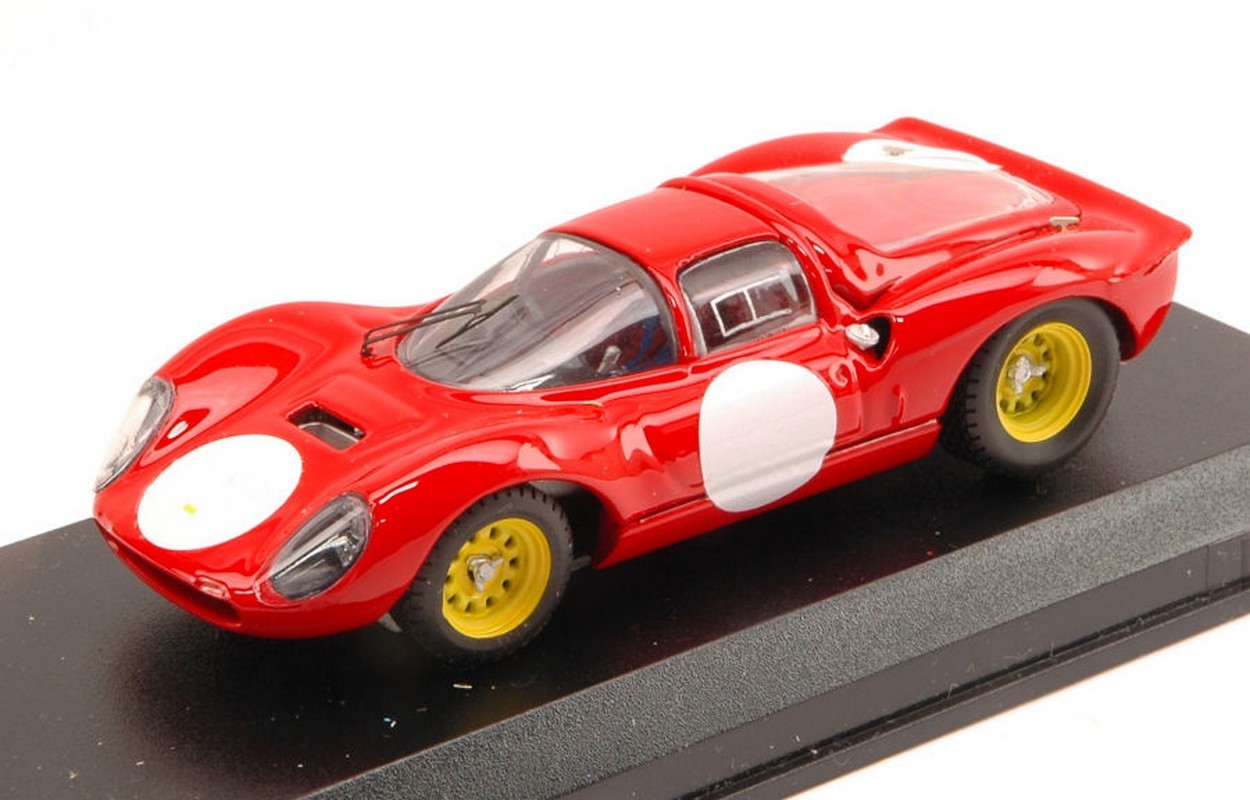 MODELLINO IN SCALA COMPATIBILE CON FERRARI DINO 206 1966 STREET RED 1:43 ART MODEL AM0105
