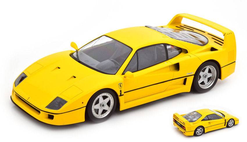 MODELLINO IN SCALA COMPATIBILE CON FERRARI F40 1987 YELLOW 1:18 KK SCALE KKDC180692