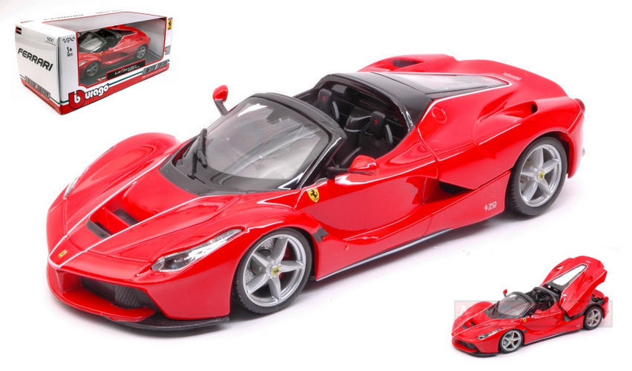 MODELLINO IN SCALA COMPATIBILE CON FERRARI LA FERRARI APERTA RED 1:24 BURAGO BU26022R
