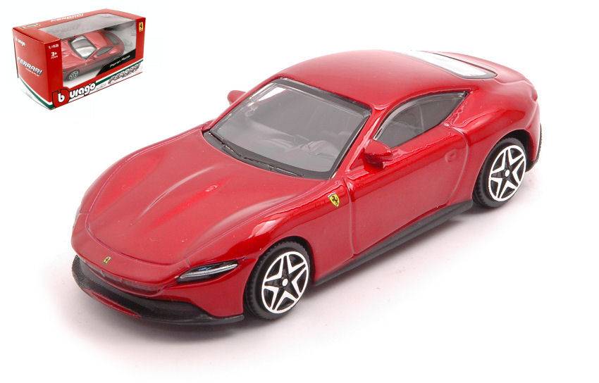 MODELLINO IN SCALA COMPATIBILE CON FERRARI ROMA RED 1:43 BURAGO BU36047R MODEL