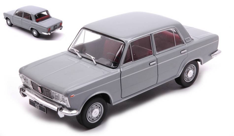 MODELLINO IN SCALA COMPATIBILE CON FIAT 125 SPECIAL GREY 1:24 WHITEBOX WB124128