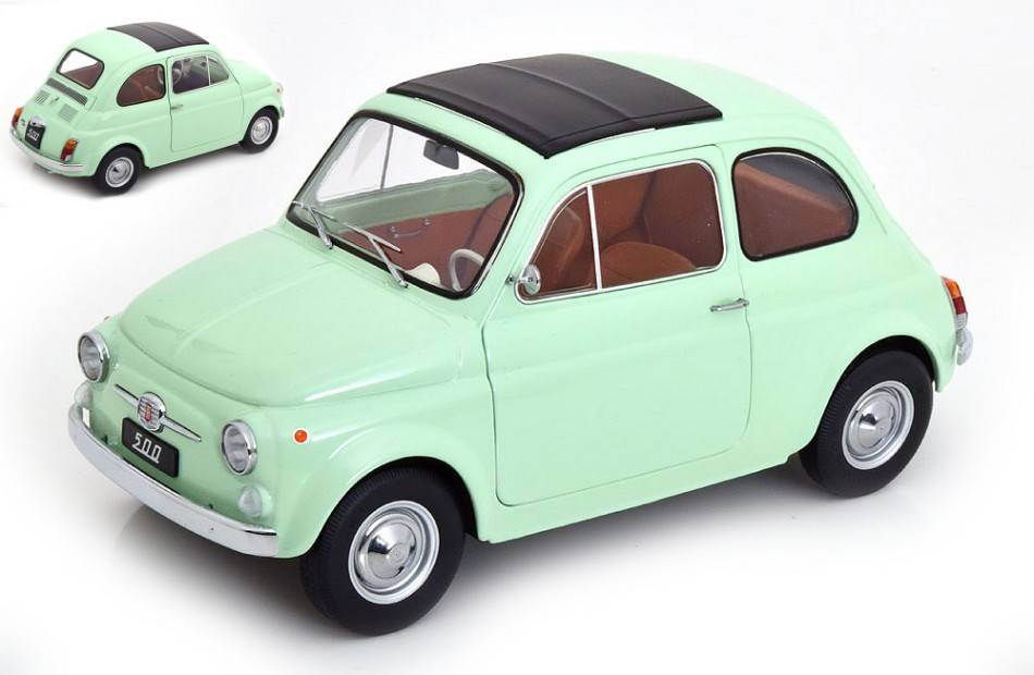MODELLINO IN SCALA COMPATIBILE CON FIAT 500 F 1968 LIGHTGREEN 1:12 KK SCALE KKDC120036