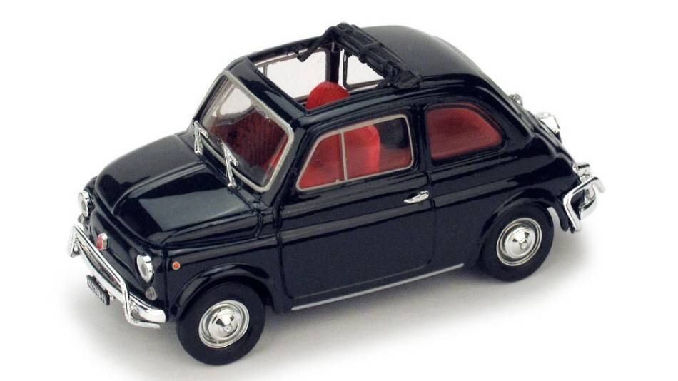 MODELLINO IN SCALA COMPATIBILE CON FIAT 500 L 1968-72 APERTA BLU SCURO 1:43 BRUMM BM0464-08