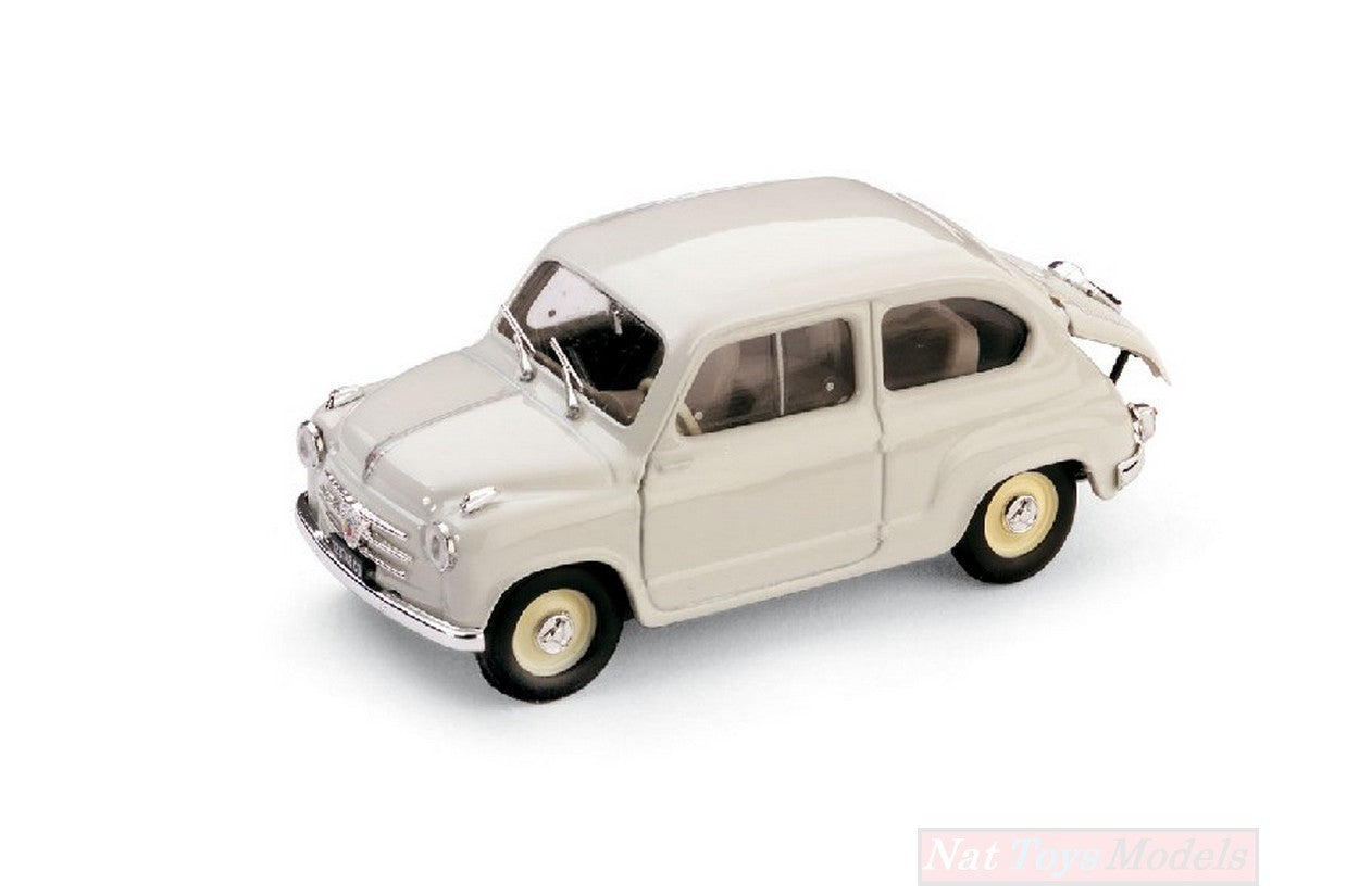 MODELLINO IN SCALA COMPATIBILE CON FIAT 600 1a SERIE DERIVAZIONE ABARTH 750 1956 1:43 BRUMM BM0265