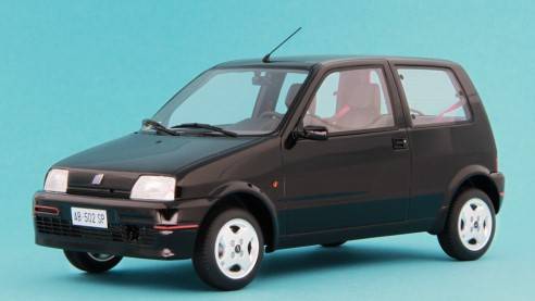 MODELLINO IN SCALA COMPATIBILE CON FIAT CINQUECENTO SPORTING 1994 BLACK 1:18 LAUDO RACING LM152C