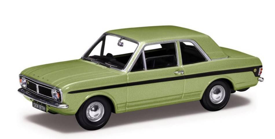 MODELLINO IN SCALA COMPATIBILE CON FORD CORTINA MK2 LOTUS GREEN 1:43 VANGUARDS VA04121