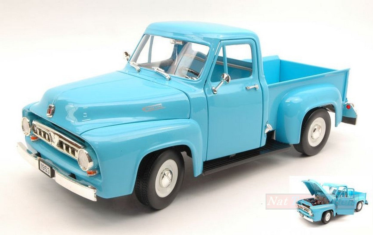 MODELLINO IN SCALA COMPATIBILE CON FORD F 100 PICK UP 1953 LIGHT BLUE 1:18 LUCKY LDC92148LB