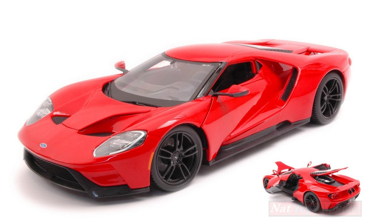 MODELLINO IN SCALA COMPATIBILE CON FORD GT 2017 RED 1:18 MAISTO MI31384RR