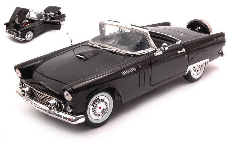 MODELLINO IN SCALA COMPATIBILE CON FORD THUNDERBIRD CONVERTIBLE 1956 BLACK 1:18 MOTORMAX MTM73173BK