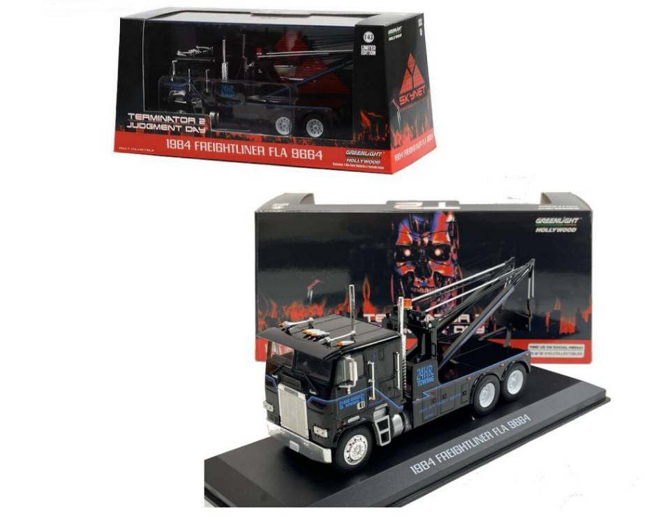 MODELLINO IN SCALA COMPATIBILE CON FREIGHTLINER 1984 "TERMINATOR2 JUDGMENT DAY (1991)" 1:43 GREENLIGHT GREEN86627