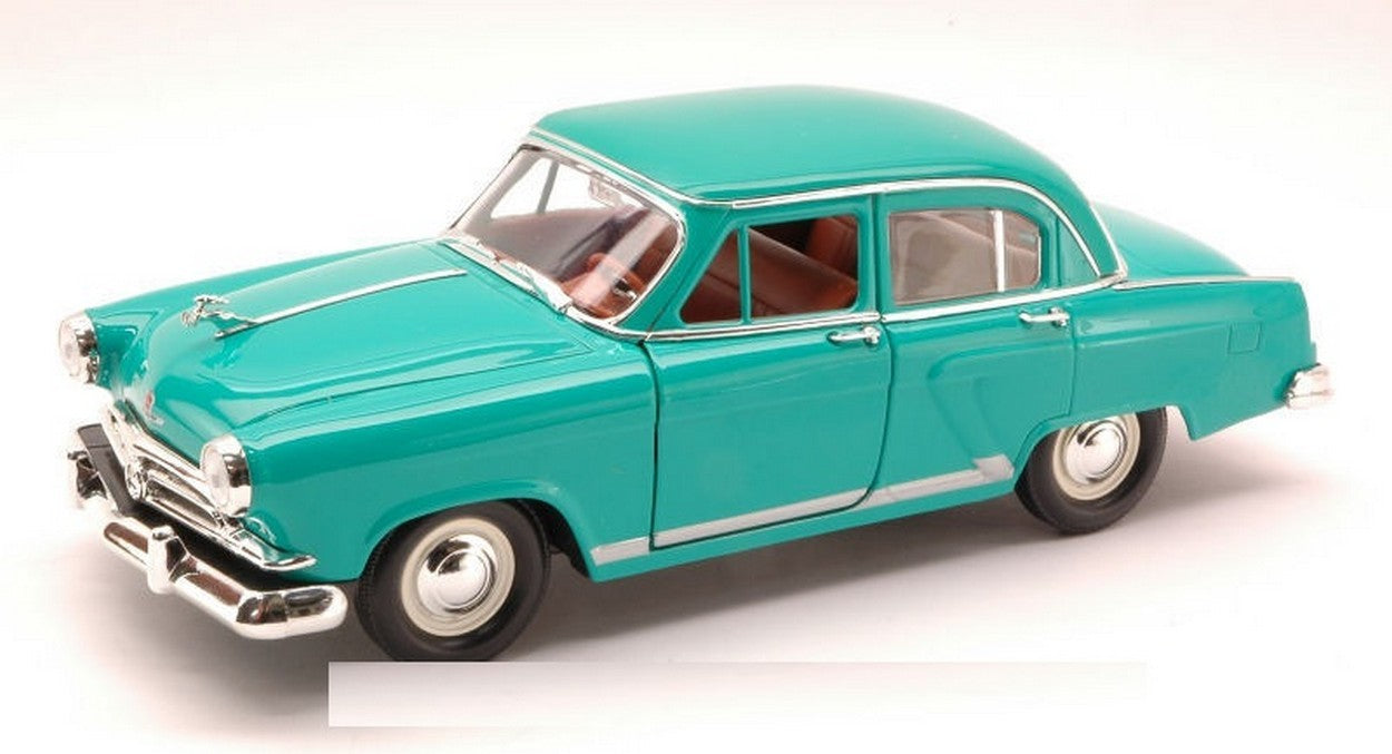 MODELLINO IN SCALA COMPATIBILE CON GAZ 21 (RUSSIAN CAR) 1957 GREEN 1:24 YAT MING YM24210GR