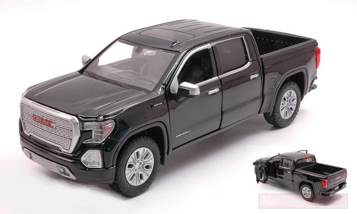 MODELLINO IN SCALA COMPATIBILE CON GMC SIERRA 1500 DENALI CREW CAB 2019 BLACK 1:27 MOTORMAX MTM79362BK