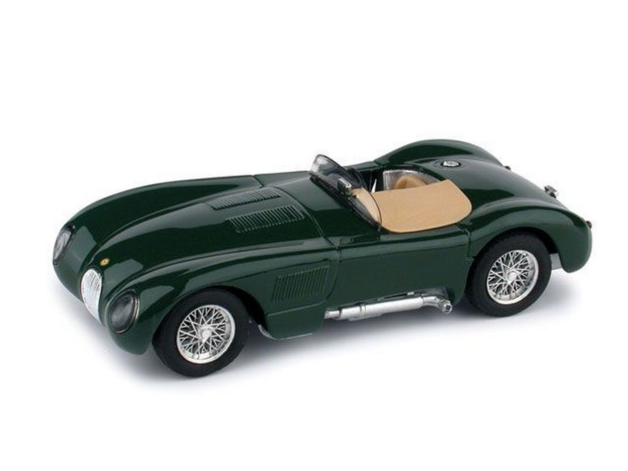 MODELLINO IN SCALA COMPATIBILE CON JAGUAR C TYPE STRADALE 1953 BRITISH RACING GREEN 1:43 BRUMM BM0360-01