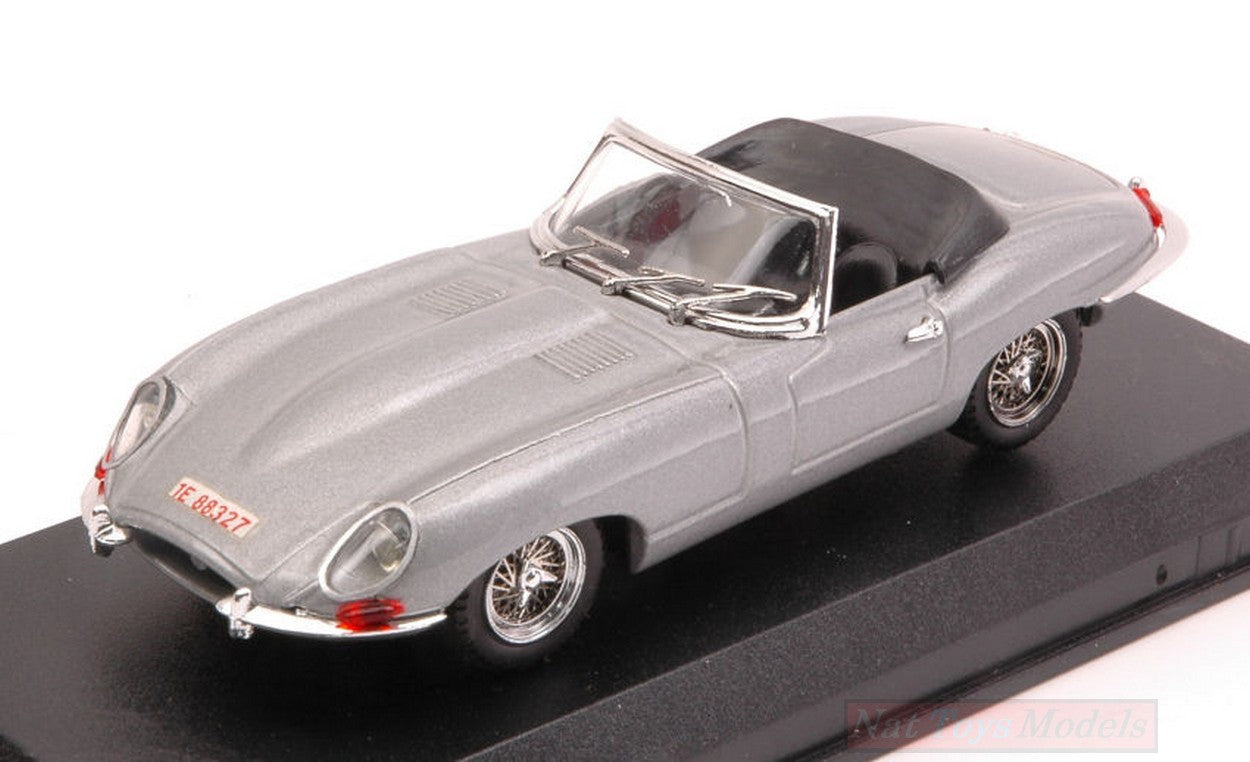 MODELLINO IN SCALA COMPATIBILE CON JAGUAR E TYPE SPYDER 1962 METALLIC GREY 1:43 BEST BT9027-2M