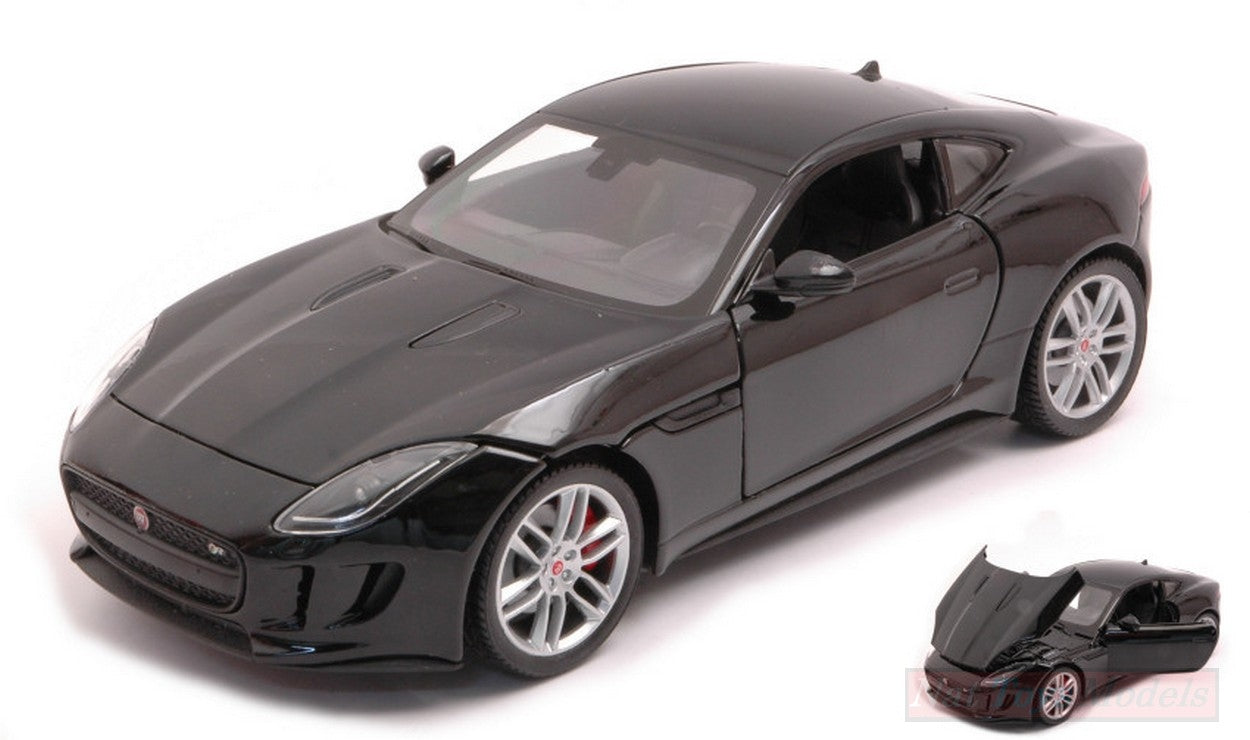 MODELLINO IN SCALA COMPATIBILE CON JAGUAR F-TYPE 2015 BLACK 1:24 WELLY WE24060BK