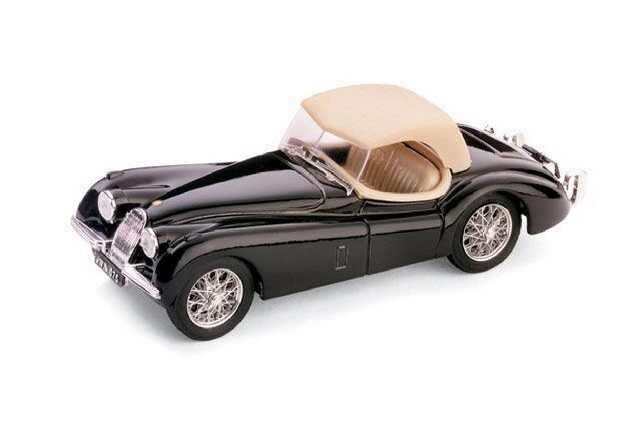 MODELLINO IN SCALA COMPATIBILE CON JAGUAR XK 120 DROP HEAD 1948 NERO 1:43 BRUMM BM0102-02