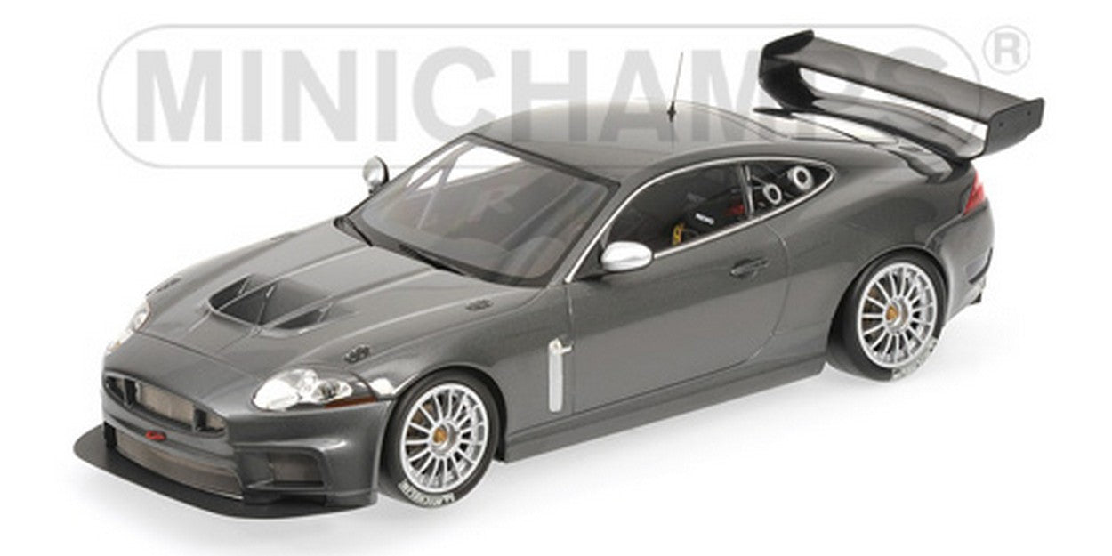 MODELLINO IN SCALA COMPATIBILE CON JAGUAR XKR GT3 2008 GREY METALLIC 1.18 MINICHAMPS PM150081390