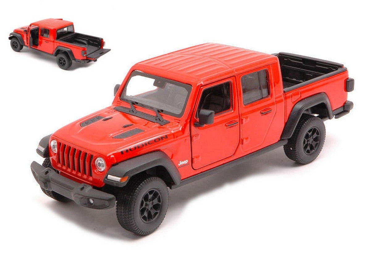 MODELLINO IN SCALA COMPATIBILE CON JEEP GLADIATOR RUBICON 2020 ORANGE 1:27 WELLY WE24103OR
