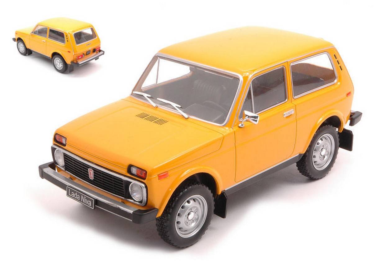 MODELLINO IN SCALA COMPATIBILE CON LADA NIVA DARK YELLOW 1:24 WHITEBOX WB124070