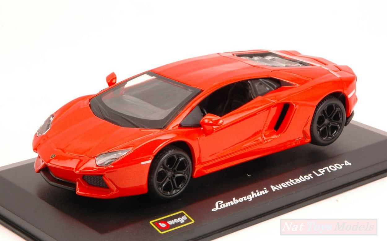 MODELLINO IN SCALA COMPATIBILE CON LAMBORGHINI AVENTADOR 2010 ORANGE 1:32 BURAGO BU42021OR