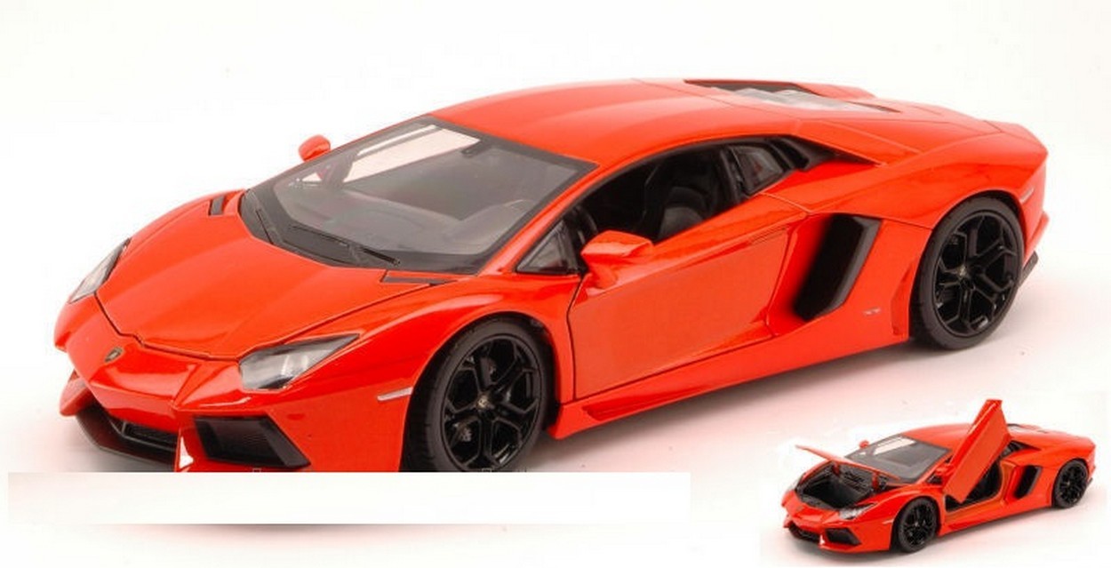 MODELLINO IN SCALA COMPATIBILE CON LAMBORGHINI AVENTADOR LP 700-4 2011 ARANCIO ARGOS 1:24 WELLY WE0209