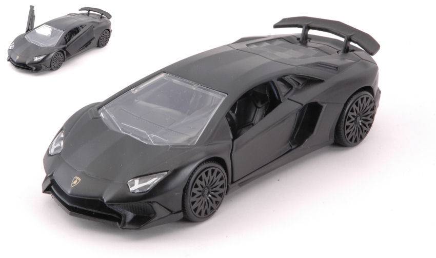 MODELLINO IN SCALA COMPATIBILE CON LAMBORGHINI AVENTADOR SV MATT BLACK cm 12,5 JADA TOYS JADA30109BK