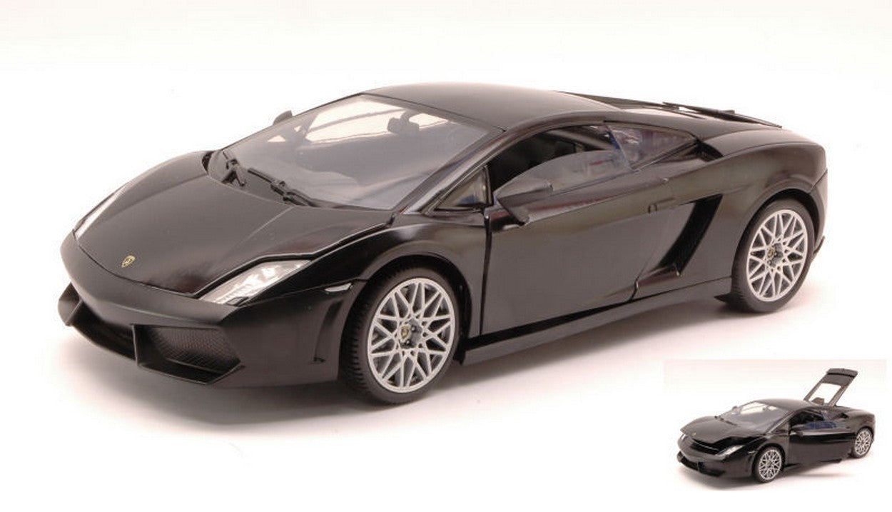 MODELLINO IN SCALA COMPATIBILE CON LAMBORGHINI GALLARDO LP560-4 2008 BLACK 1:18 MOTORMAX MTM79152BK