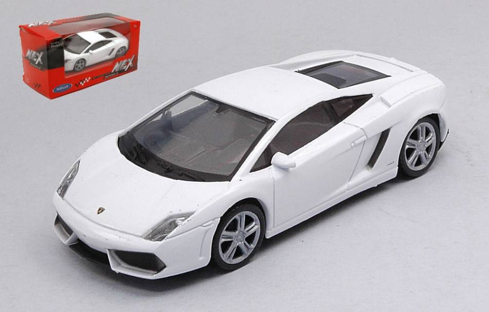 MODELLINO IN SCALA COMPATIBILE CON LAMBORGHINI GALLARDO LP560-4 WHITE 1:43 WELLY WE39556M